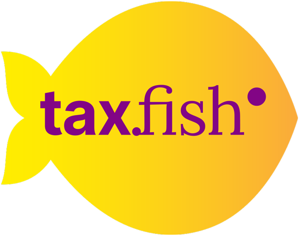 Logo von tax.fish, dem Full-Service-Dienst für Umsatzsteuer-Management für Amazon-Onlinehändler in Europa